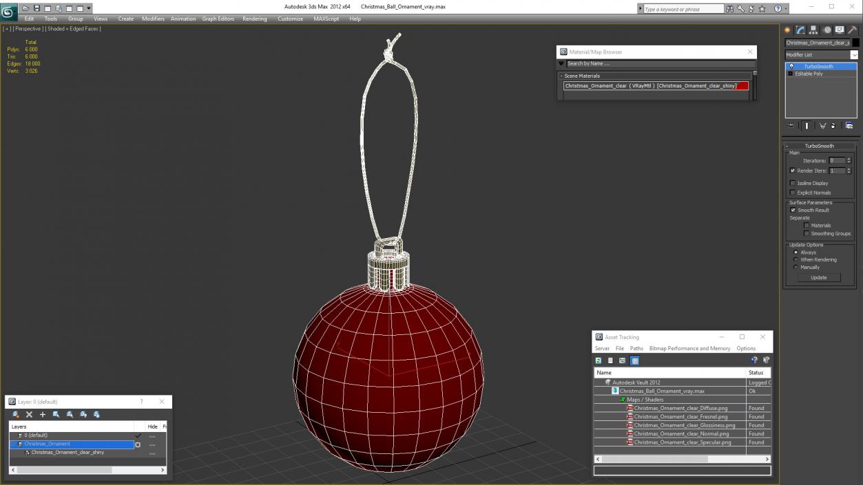 3D Christmas Ball Ornament model