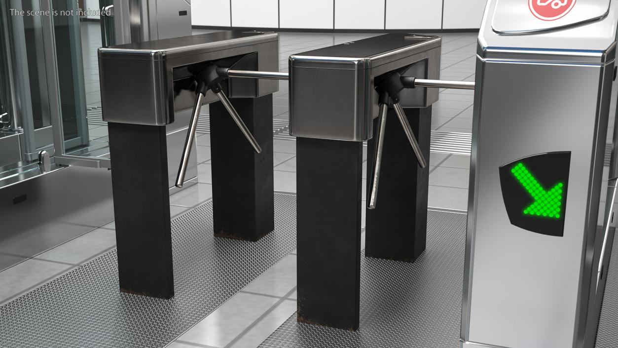 3D Turnstile Security Gate model