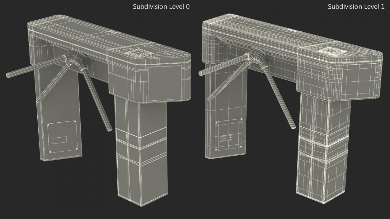 3D Turnstile Security Gate model