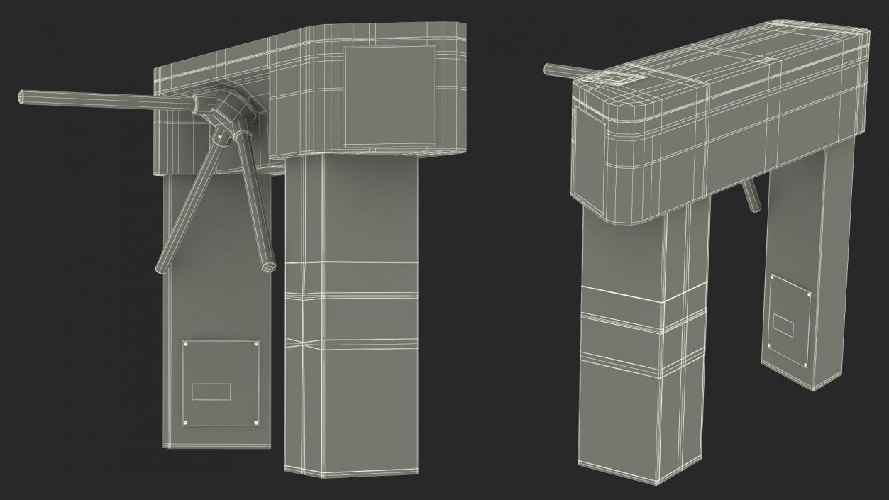 3D Turnstile Security Gate model