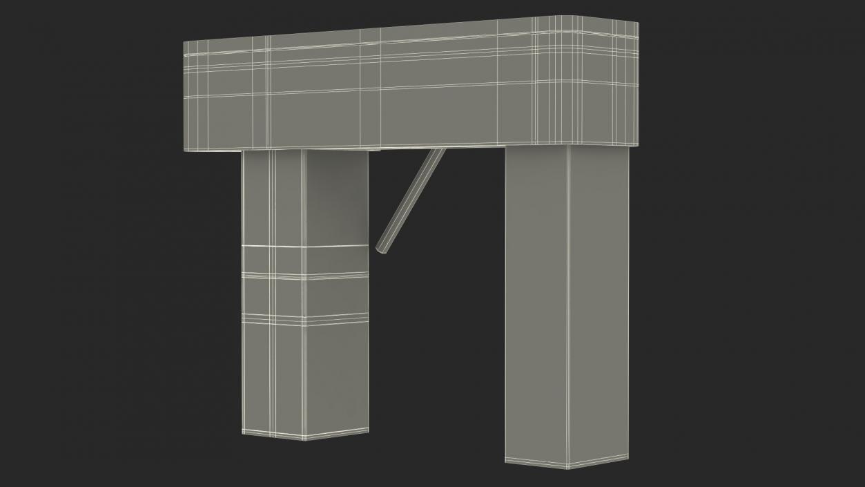 3D Turnstile Security Gate model