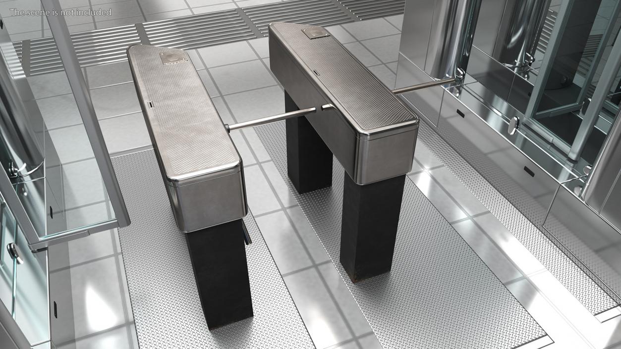 3D Turnstile Security Gate model