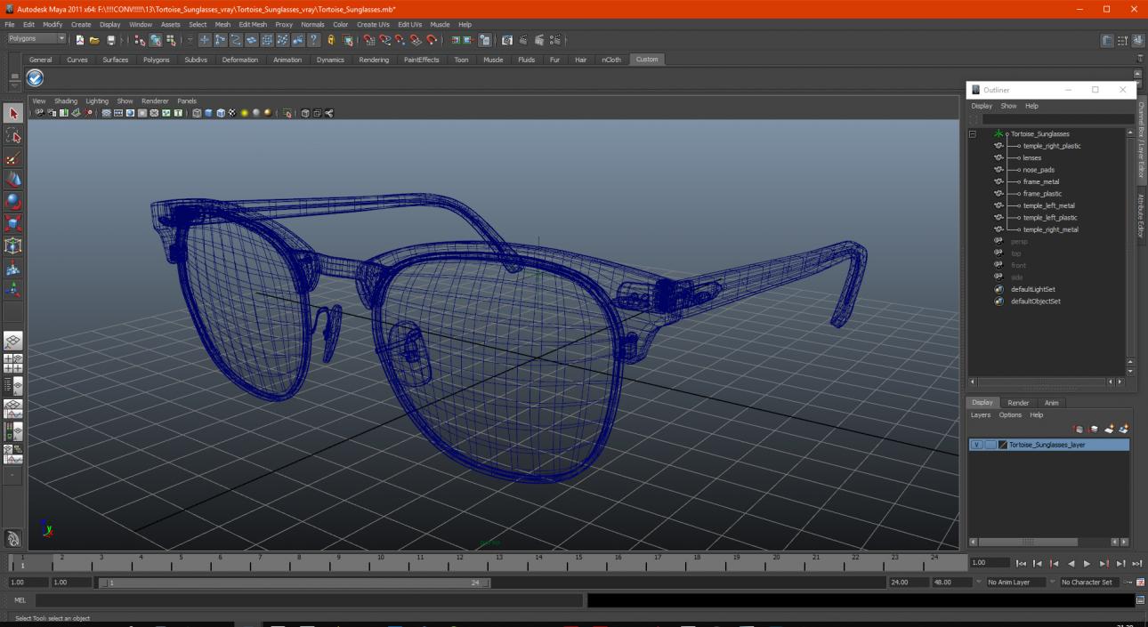 Tortoise Sunglasses 3D model