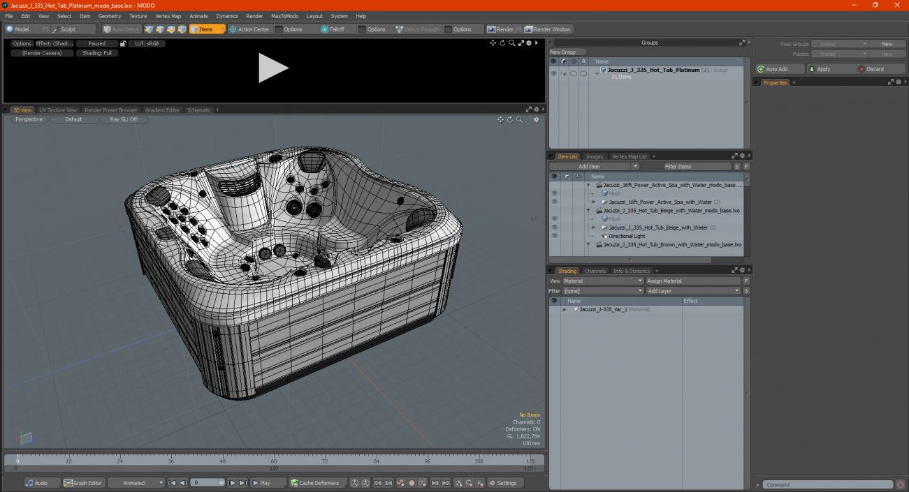 3D model Jacuzzi J 335 Hot Tub Platinum