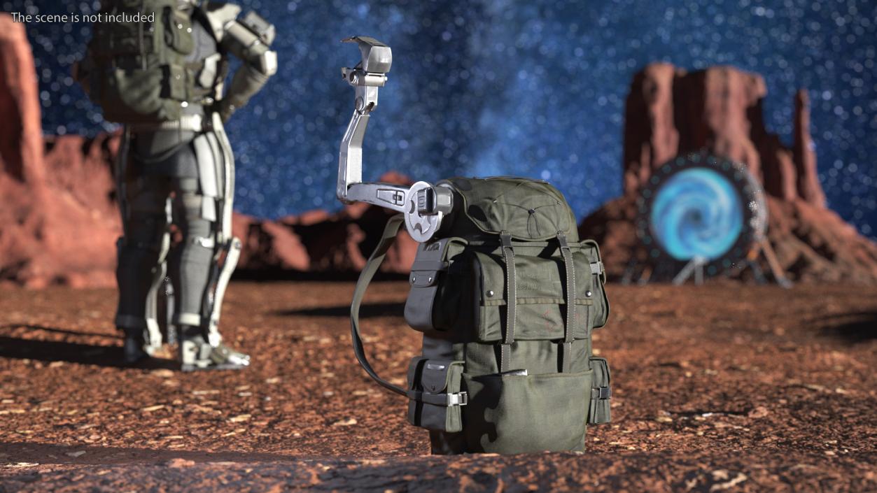 Military Backpack with Manipulator 3D model