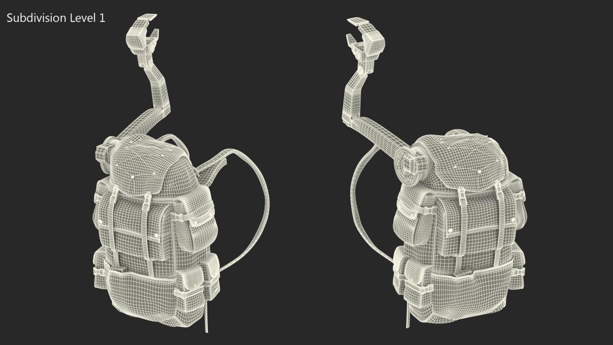 Military Backpack with Manipulator 3D model