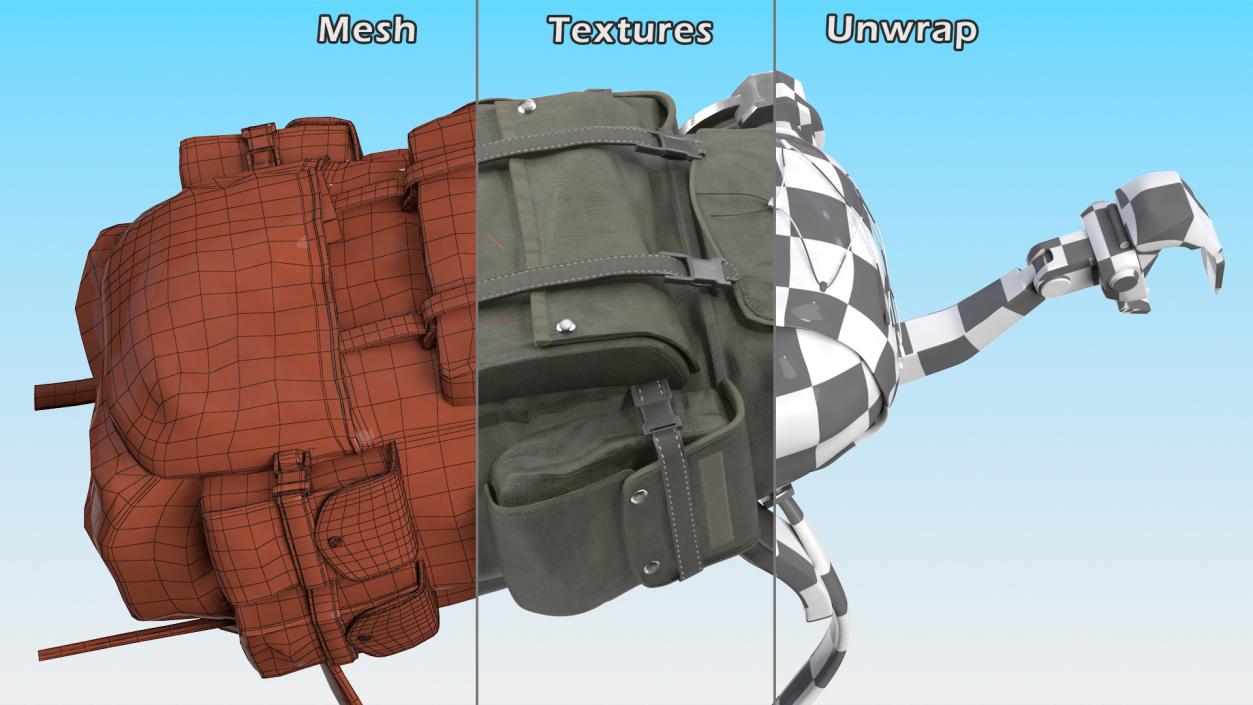 Military Backpack with Manipulator 3D model