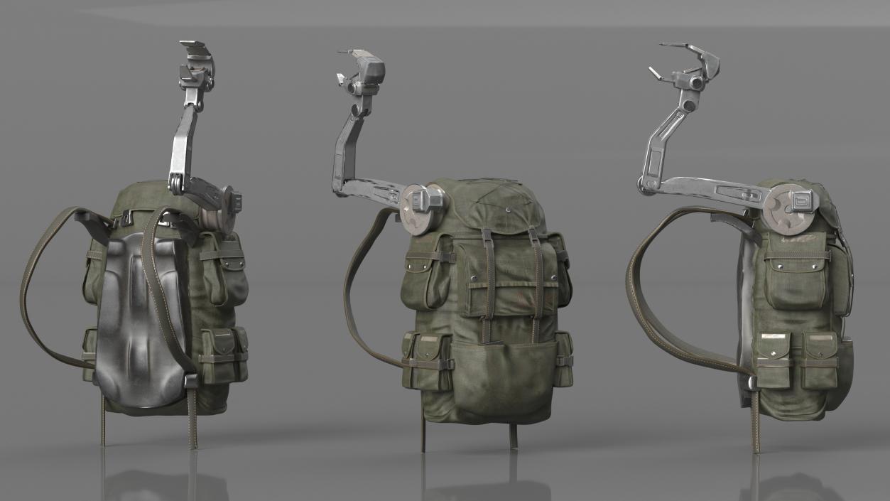 Military Backpack with Manipulator 3D model