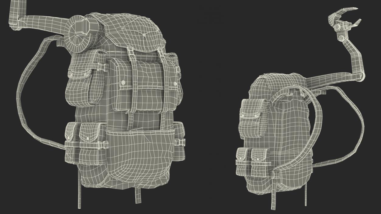 Military Backpack with Manipulator 3D model