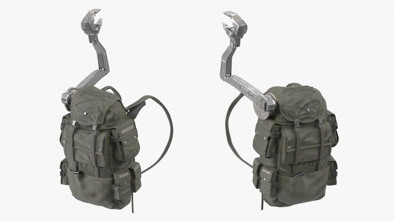 Military Backpack with Manipulator 3D model