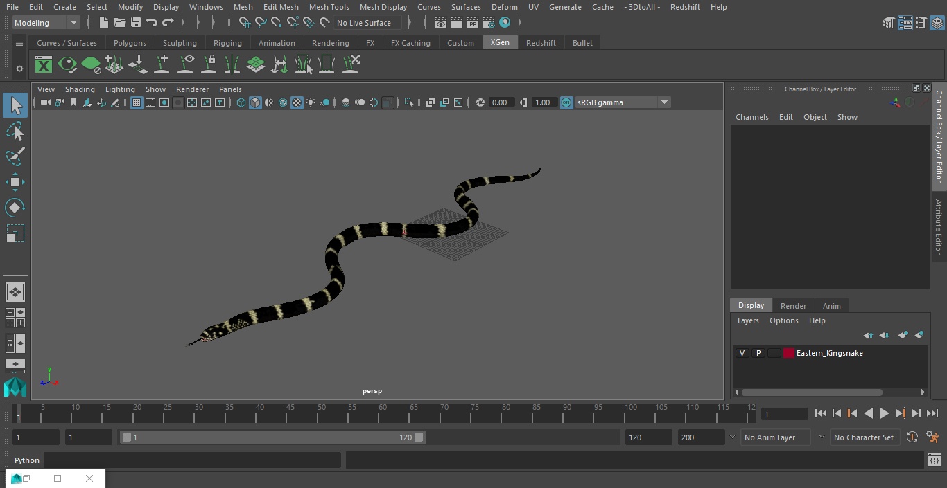 Eastern Kingsnake 3D