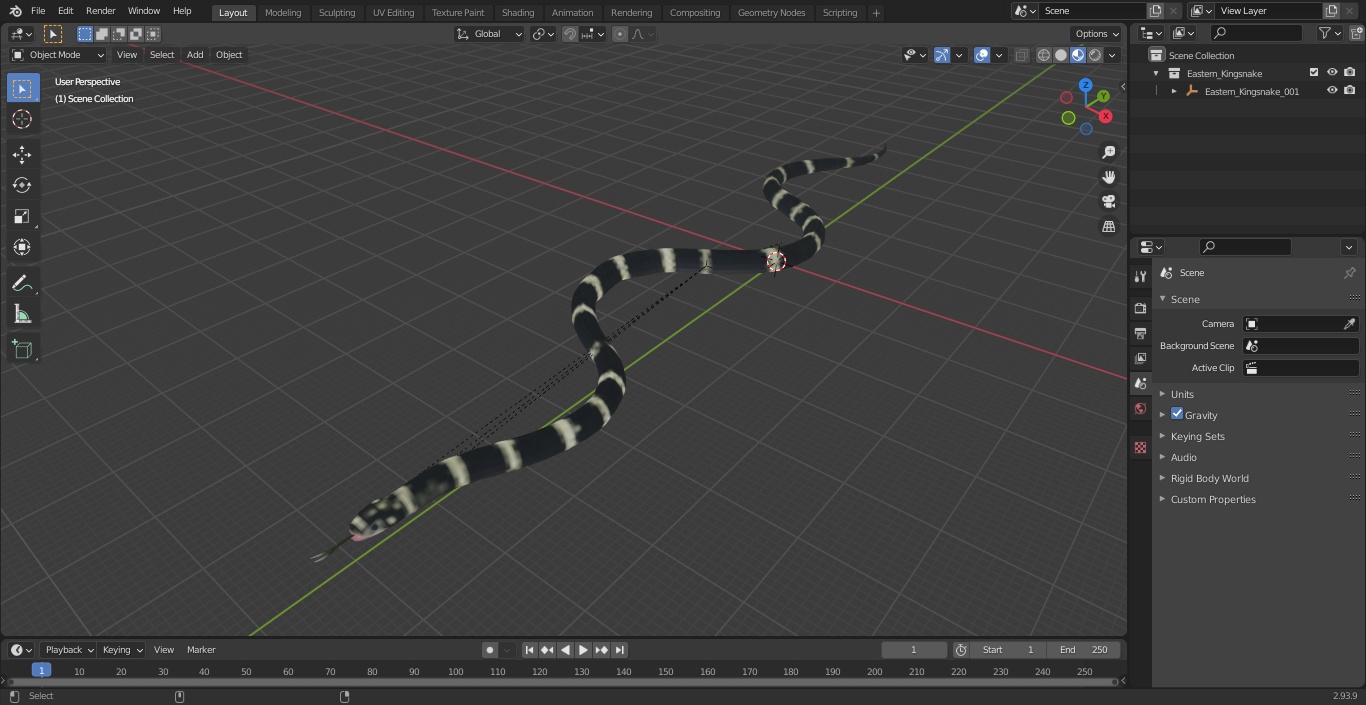 Eastern Kingsnake 3D