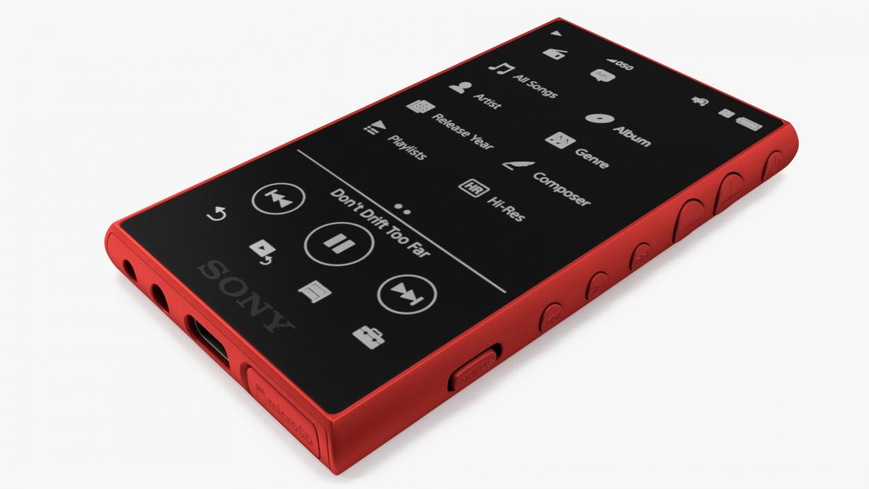 3D Digital MP3 Player Sony Walkman NW A105HNB Red