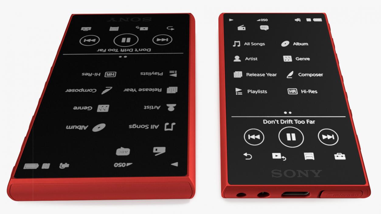 3D Digital MP3 Player Sony Walkman NW A105HNB Red