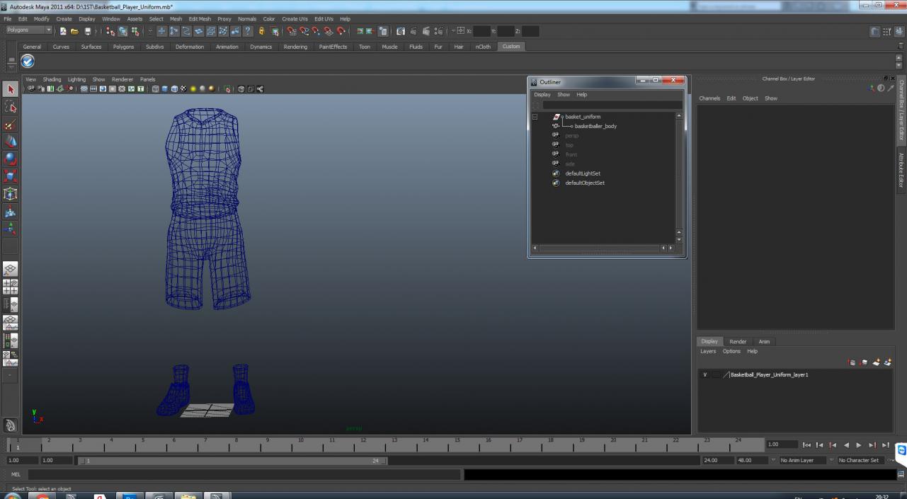 3D model Basketball Player Uniform