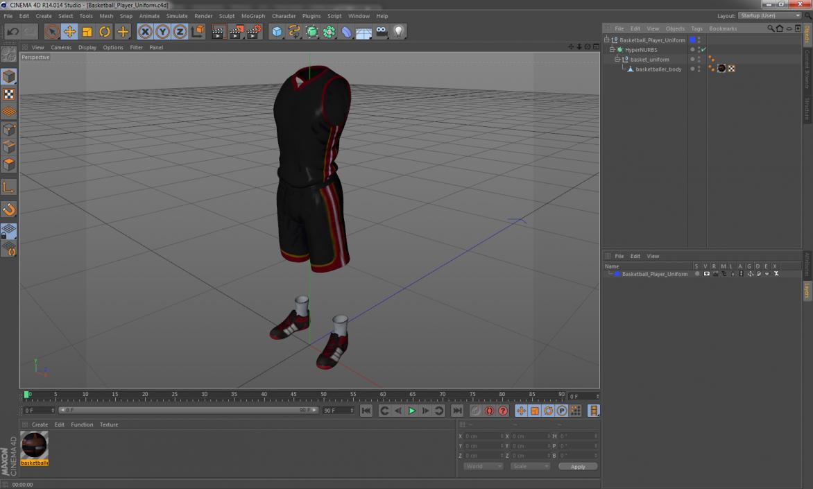 3D model Basketball Player Uniform