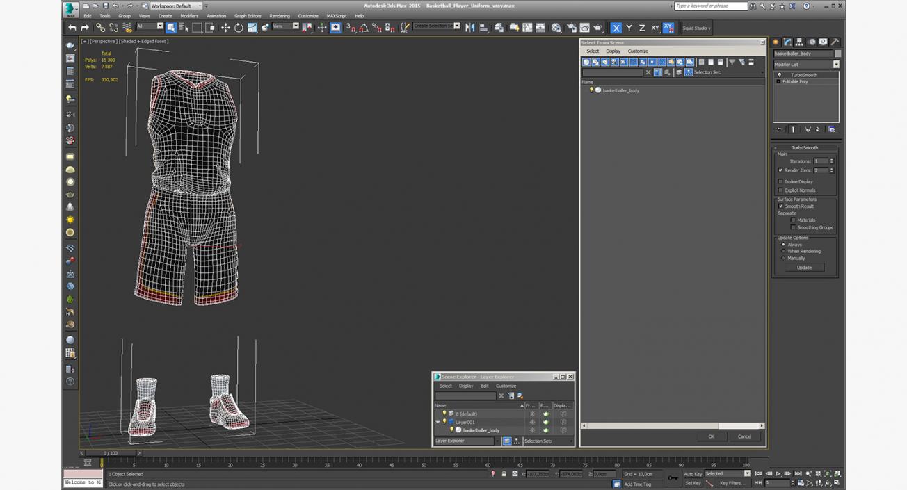 3D model Basketball Player Uniform