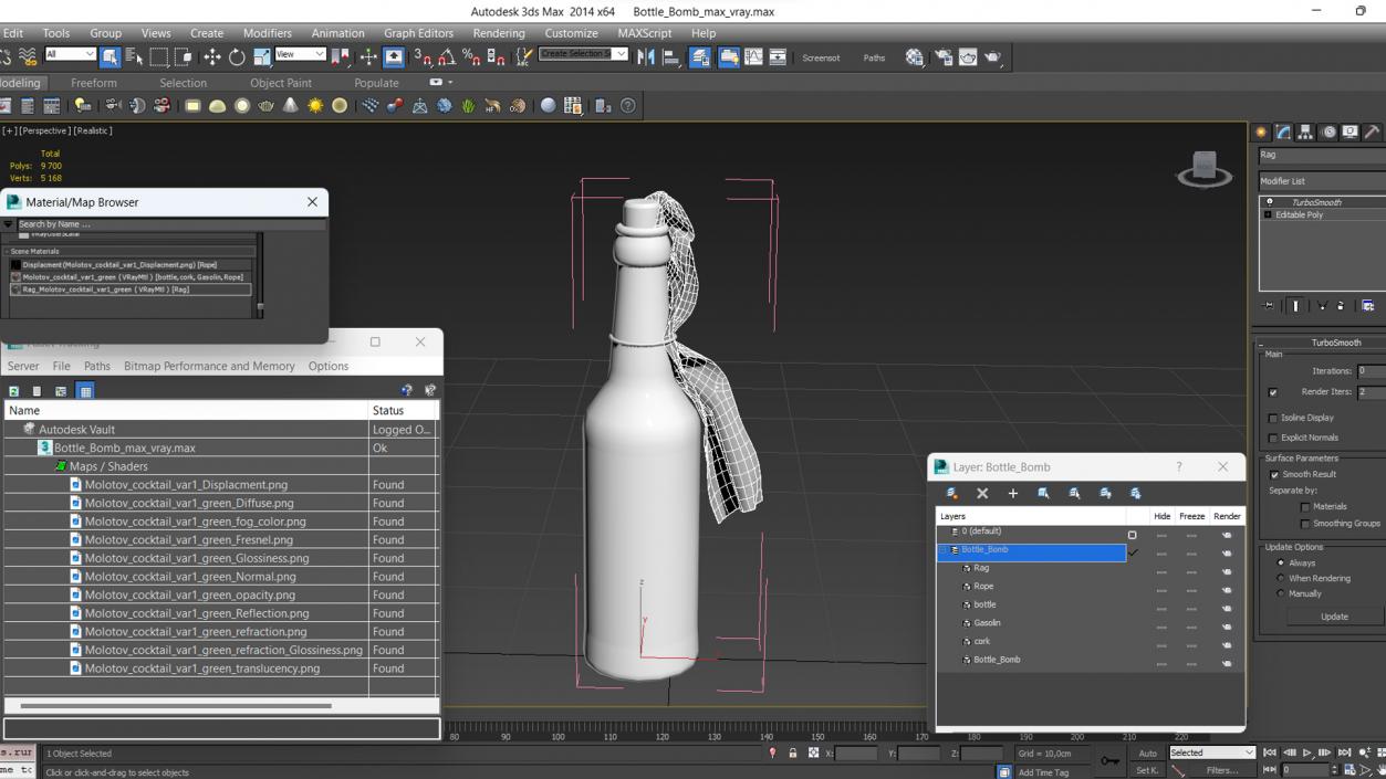 3D Bottle Bomb 2 model