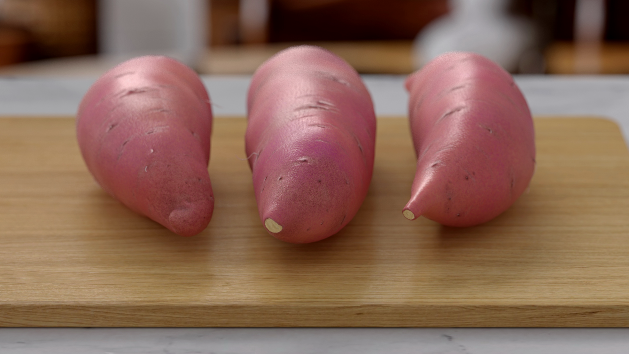 3D Sweet Potatoes Red model