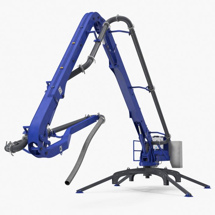 3D model Concrete Boom Pump Rigged