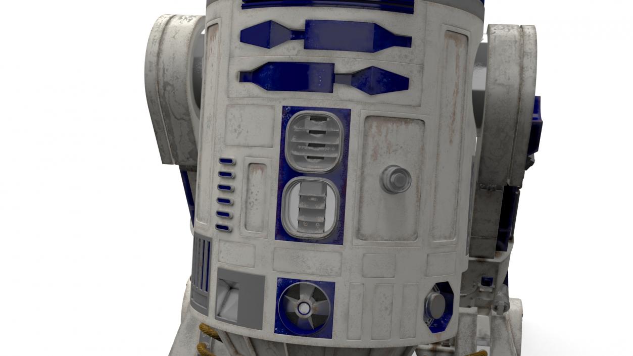 3D R2-D2 Droid Rigged model