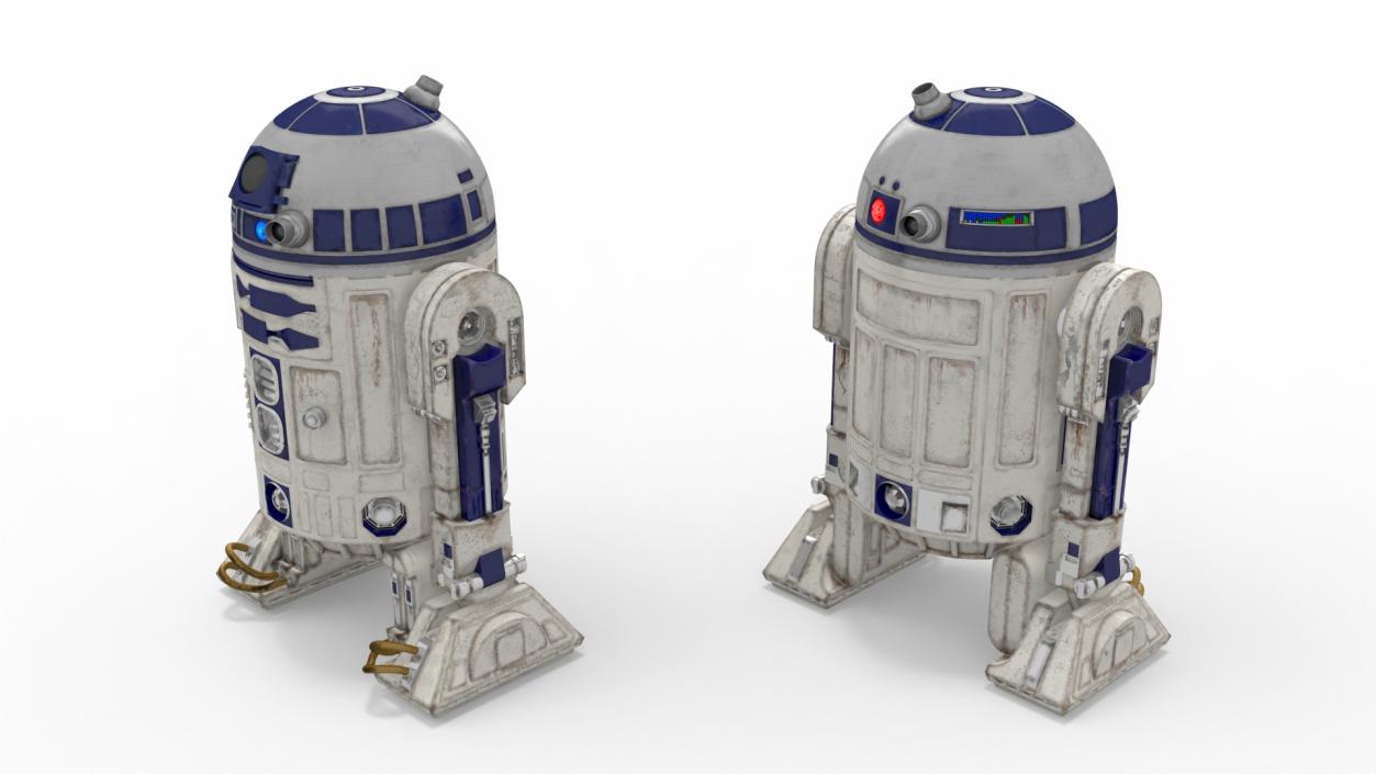 R2-D2 Droid Rigged for Maya 3D