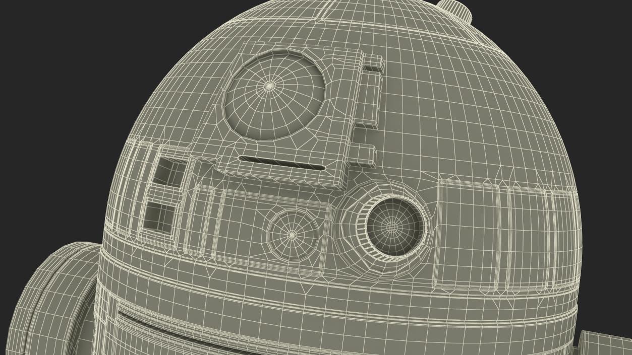 3D R2-D2 Droid Rigged model