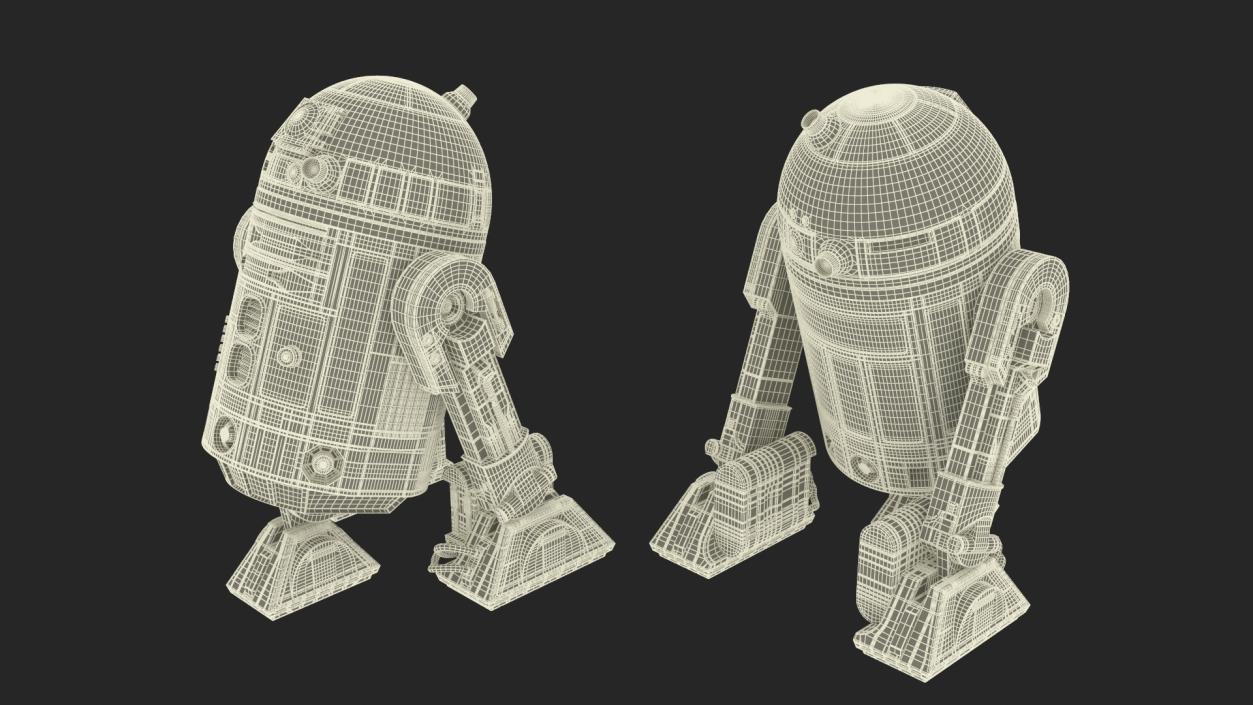 3D R2-D2 Droid Rigged model