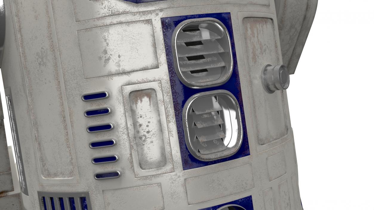 R2-D2 Droid Rigged for Maya 3D