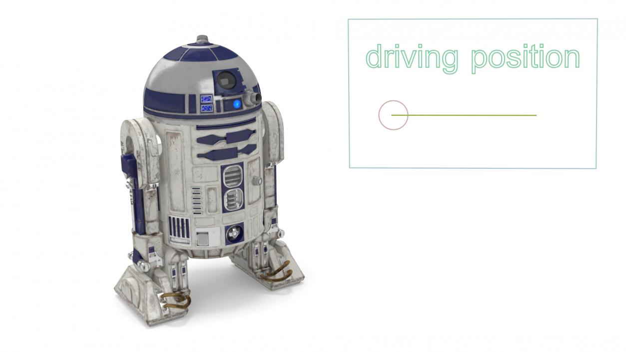 3D R2-D2 Droid Rigged model