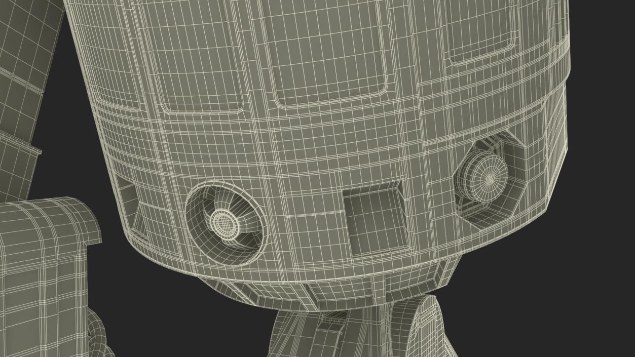 R2-D2 Droid Rigged for Maya 3D