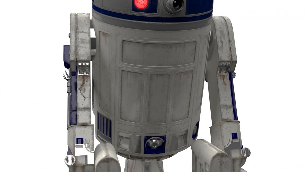 R2-D2 Droid Rigged for Maya 3D