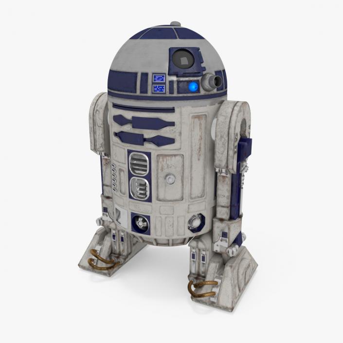 R2-D2 Droid Rigged for Maya 3D