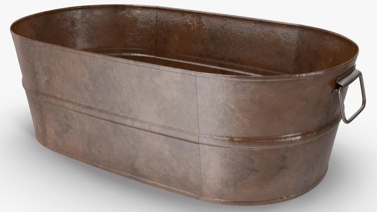 Rusty Oval Tub 3D model