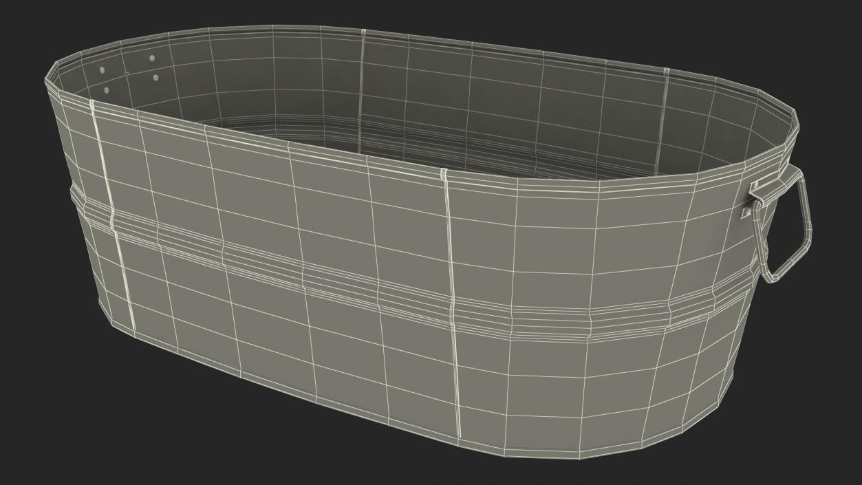 Rusty Oval Tub 3D model