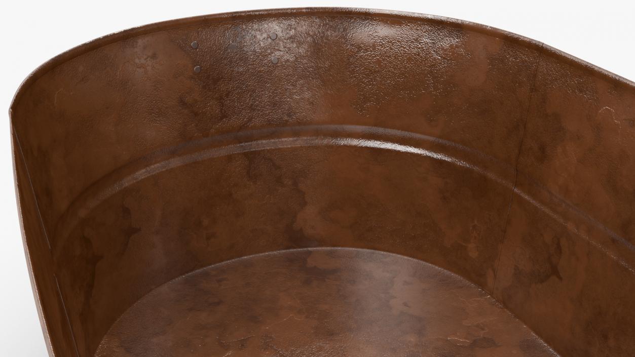 Rusty Oval Tub 3D model