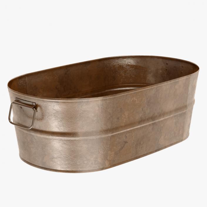 Rusty Oval Tub 3D model