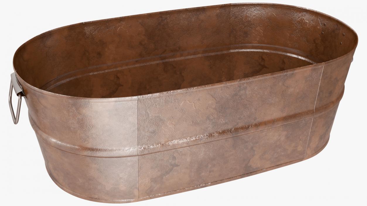 Rusty Oval Tub 3D model