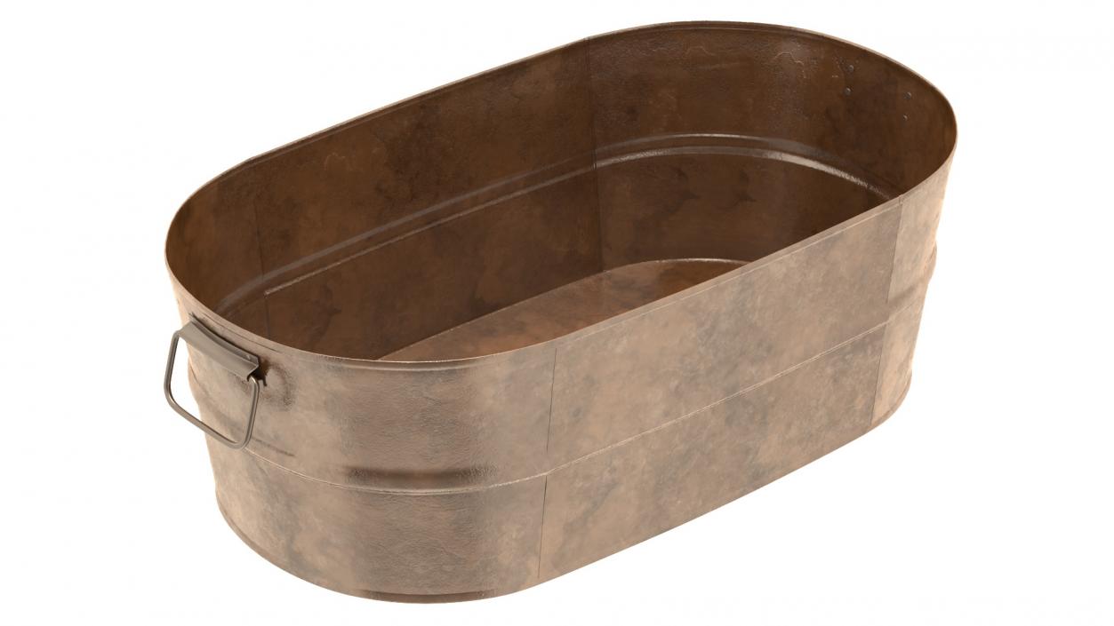 Rusty Oval Tub 3D model