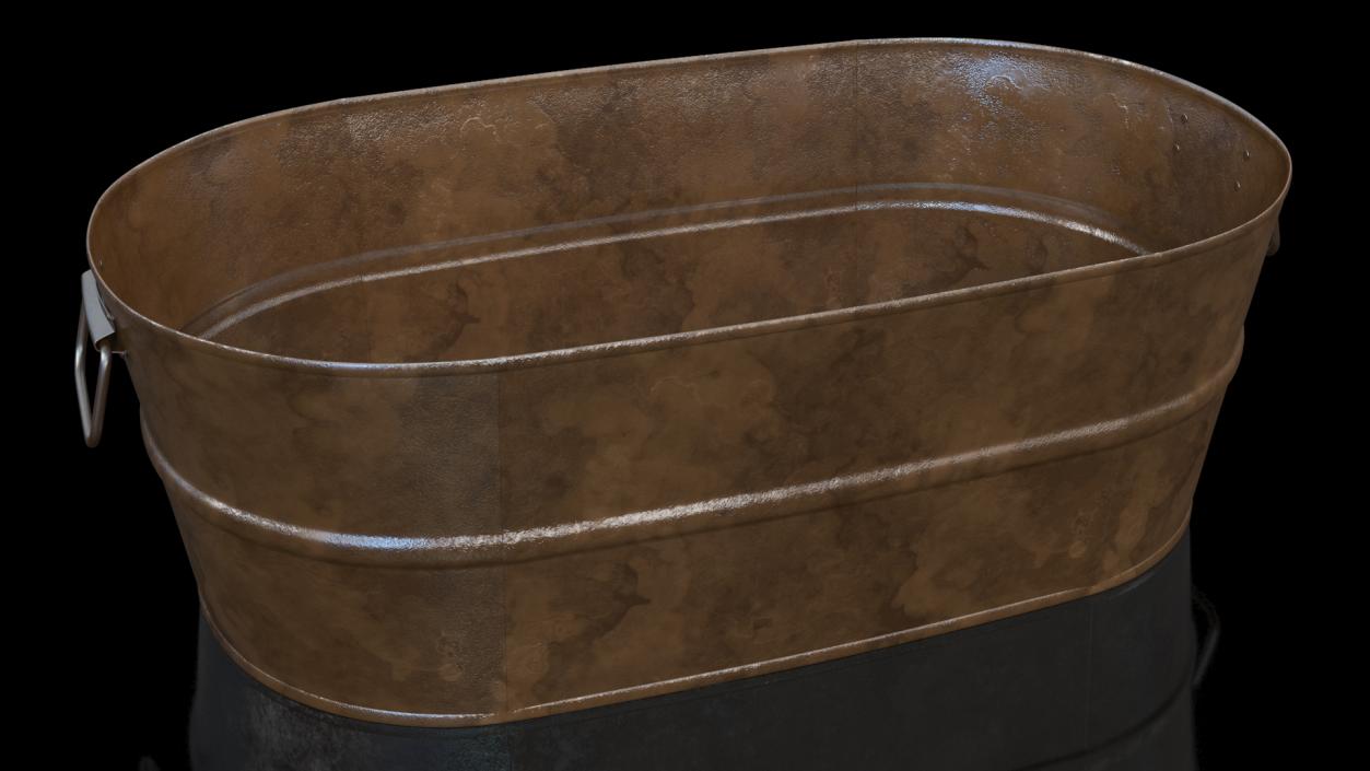 Rusty Oval Tub 3D model