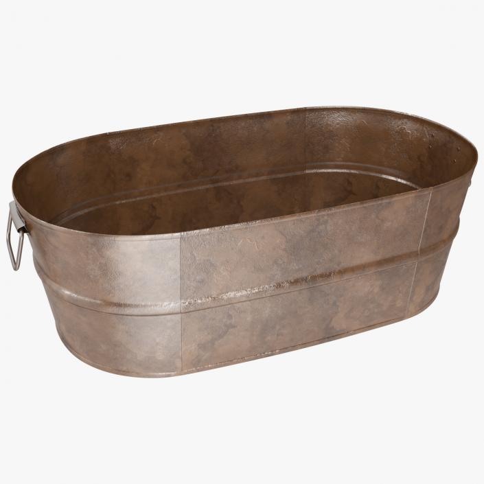 Rusty Oval Tub 3D model