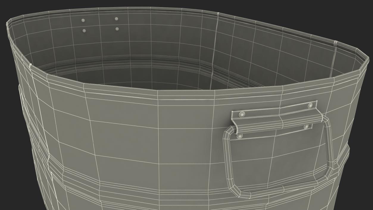 Rusty Oval Tub 3D model