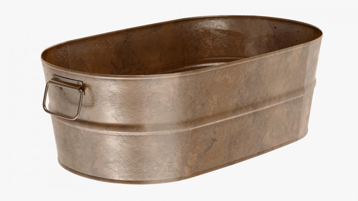 Rusty Oval Tub 3D model