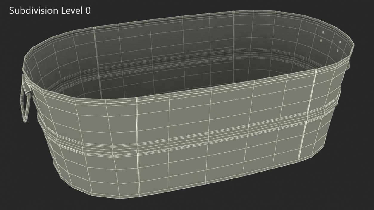 Rusty Oval Tub 3D model