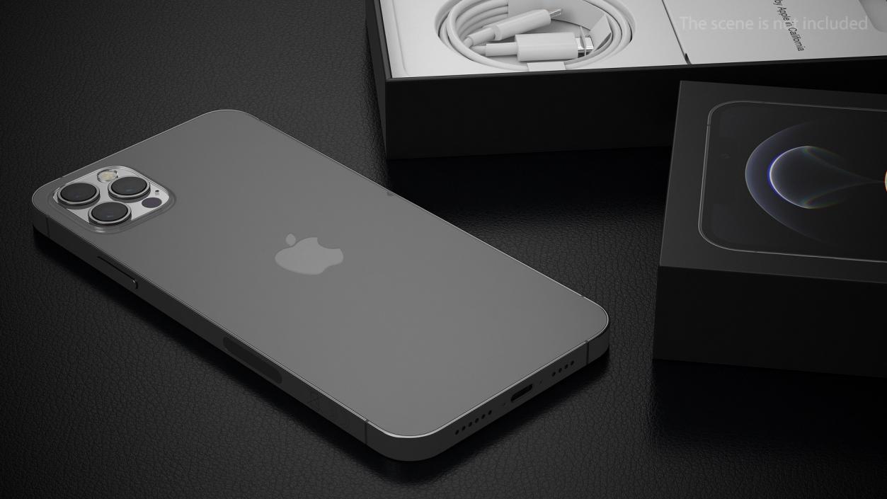 iPhone 12 Pro Max Unboxed Graphite 3D model