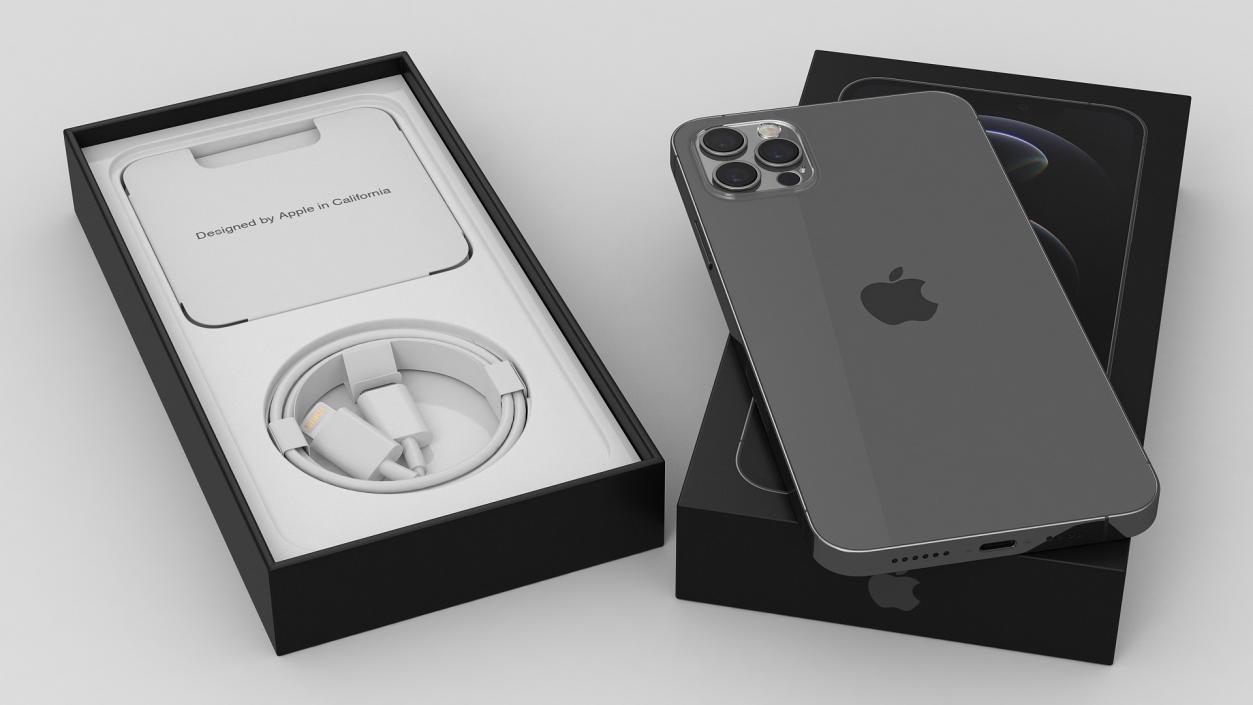 iPhone 12 Pro Max Unboxed Graphite 3D model