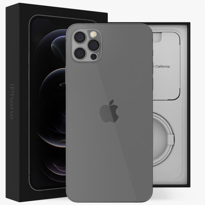 iPhone 12 Pro Max Unboxed Graphite 3D model