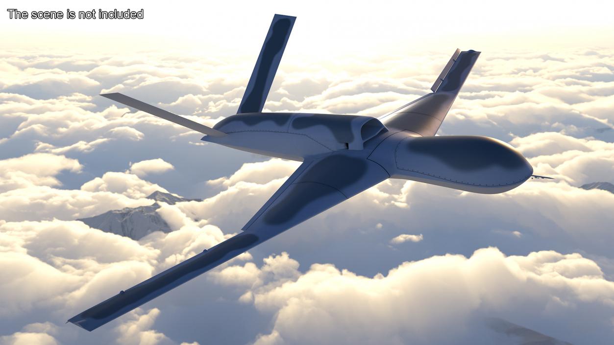 3D General Atomics Avenger Drone Rigged