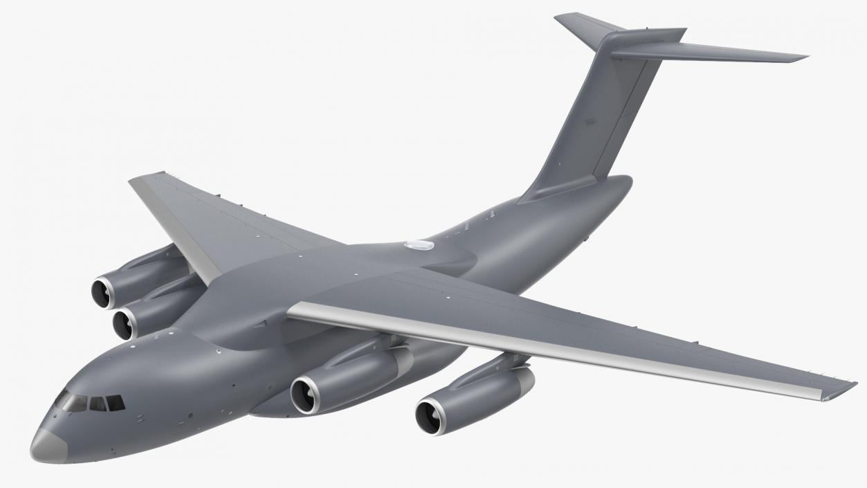 3D model Large Military Transport Aircraft Flight