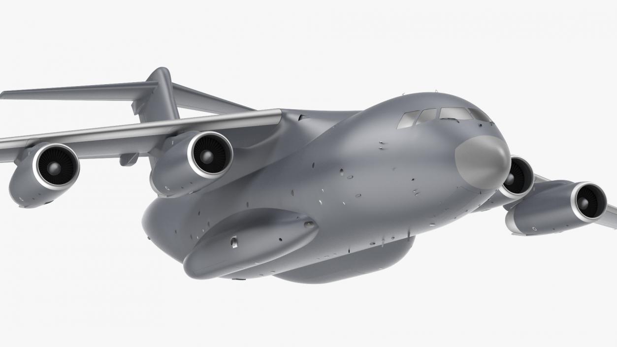 3D model Large Military Transport Aircraft Flight